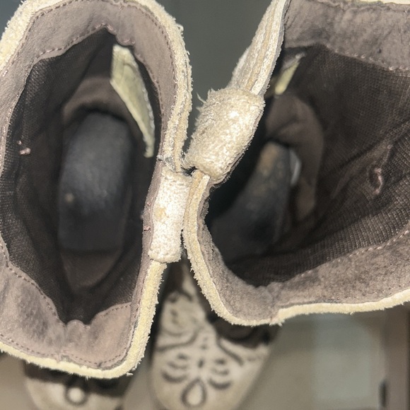 Little Girl Roper Belle Tan Cowboy Western Boots GUC sz 12 Leather Upper Balance - Picture 17 of 17